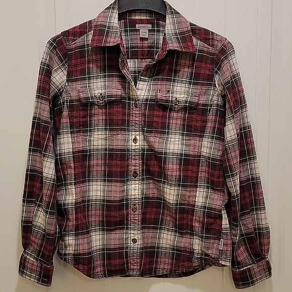Carhartt Plaid Long Sleeve Flannel Button Down Shirt Size Small - Picture 7 of 7
